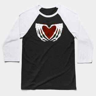 Skeletal Heart Baseball T-Shirt